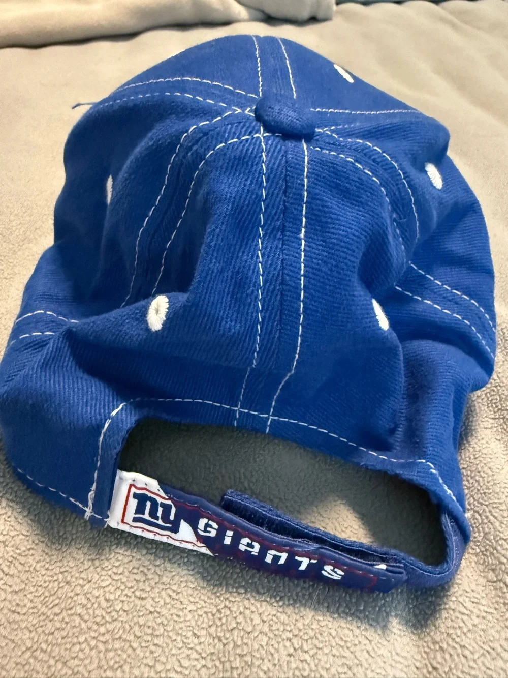 New York Giants NFL Team Apparel Royal Blue Cap with White Stitching